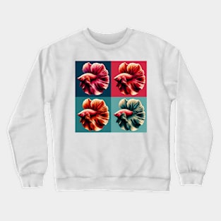 Rose Petal Betta - Cool Tropical Fish Crewneck Sweatshirt